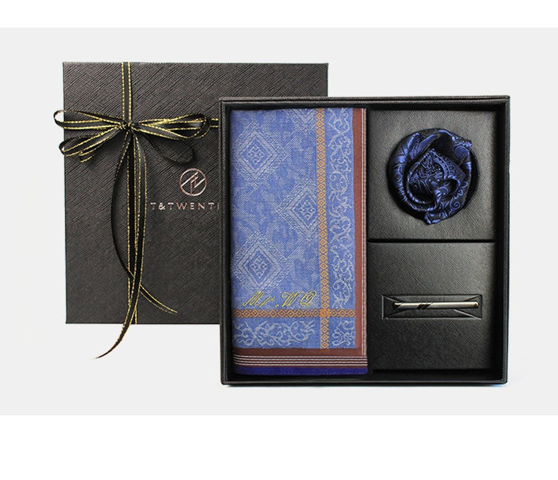 Personalized Cotton Embroidered Handkerchief – 2nd Anniversary Gift