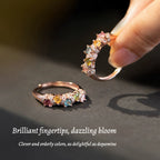 Customized Brazilian Tourmaline Star Ring - 8th Anniversary 925 Silver Rose Gold