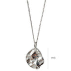 Customized Tin Foil Lava 925 Silver Couple Necklaces - 10th Anniversary