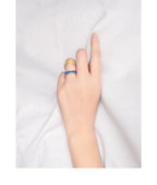 Hand - Stitched Leather Wedding Gift Customized with Colorful Inlay for 3rd Year
