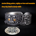 Customized Bronze-Inspired Taotie Jewelry Set - 8th Anniversary Engraved