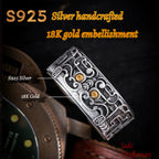 Customized Bronze-Inspired Taotie Jewelry Set - 8th Anniversary Engraved