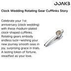 Customized Paper Wedding Clock Gear Tie Clip - Engravable