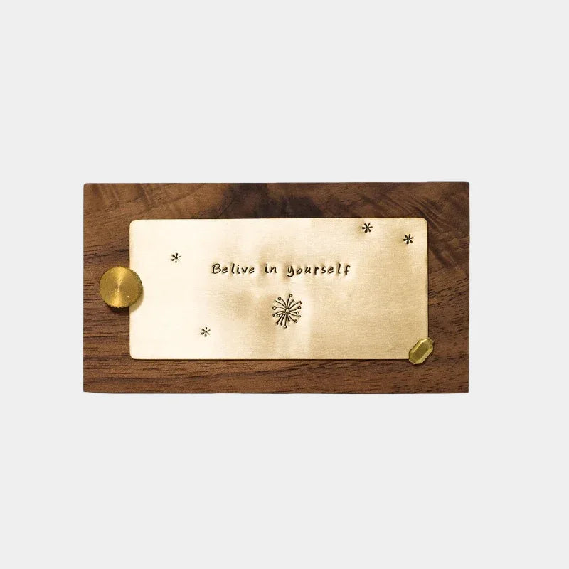 Hand-Stamped Brass Desktop Plaque - OOAKB