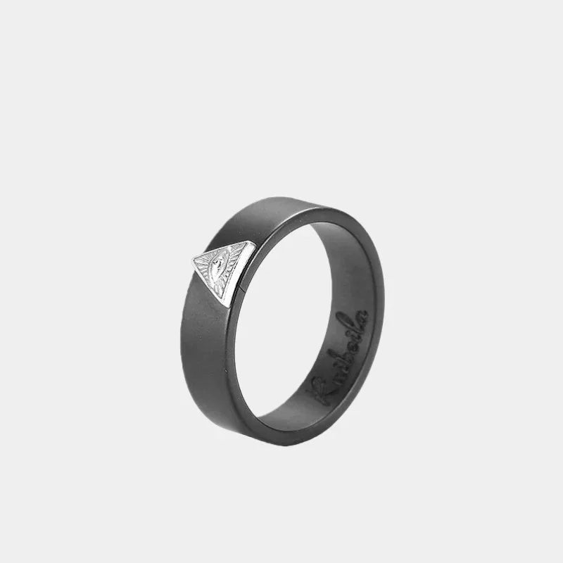 Artisanal Ceramic Evil Eye Ring - OOAKB