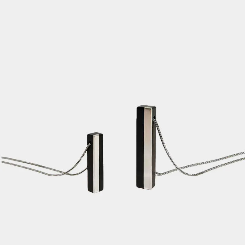 Rosewood & Silver Engraved Pendant Necklace - OOAKB