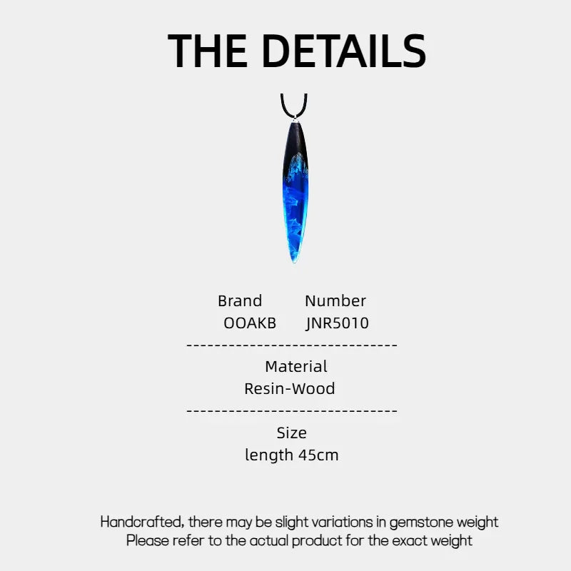 Resin-Wood Blend Couple Necklaces - OOAKB