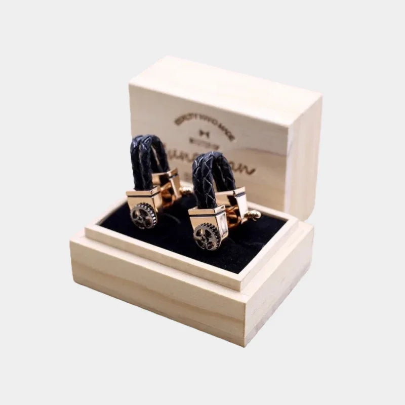 Leather Cufflinks - OOAKB