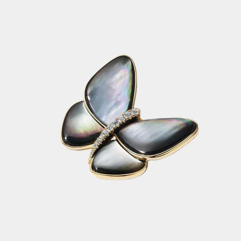 Color Shell Butterfly Brooch Women's Style - OOAKB