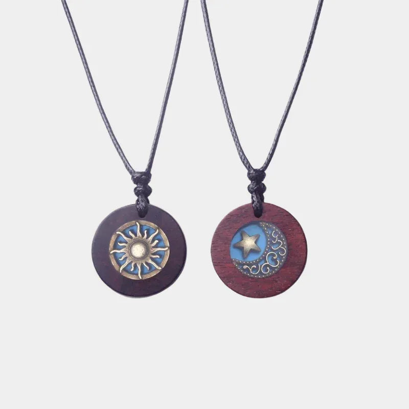 Ebony & Rosewood Magnetic Couple Necklaces - OOAKB