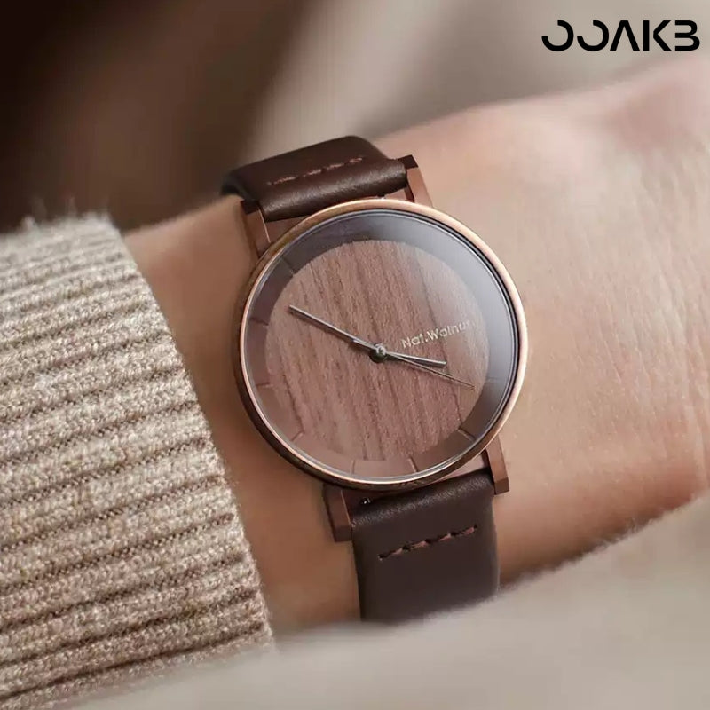 Customized Paper Wedding Wooden Clock Watch - Eco-Walnut Dial