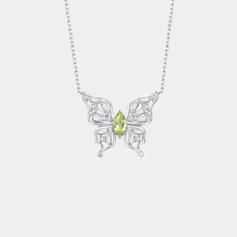 Natural Butterfly Peridot Collar Necklace - OOAKB