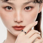 1st Anniversary White Rabbit Clock Ring | Wonderland-Inspired S925 Silver Jewelry