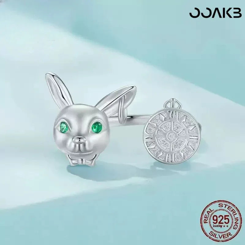 Alice White Rabbit Clock Ring - OOAKB