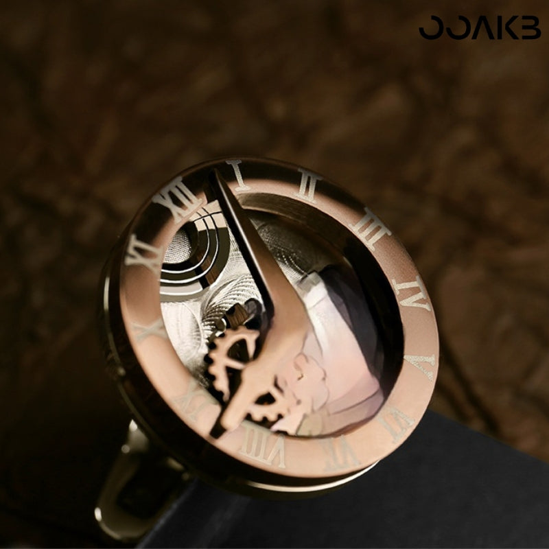 Customized Paper Wedding Clock Gear Cufflinks - Titanium Engraved