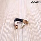Customized 3rd Leather Wedding Cufflinks - Leather & Metal Engraved