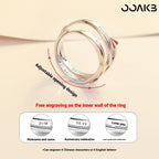 Customized Paper Wedding Paper Plane Couple Rings - 925 Silver