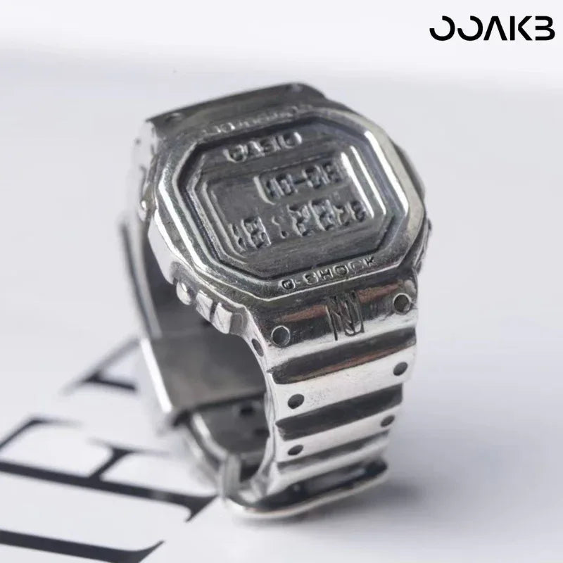 Clock Ring - 925 Silver Vintage Design - OOAKB