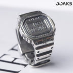 Customized Paper Wedding Clock Ring - 925 Silver Vintage Design
