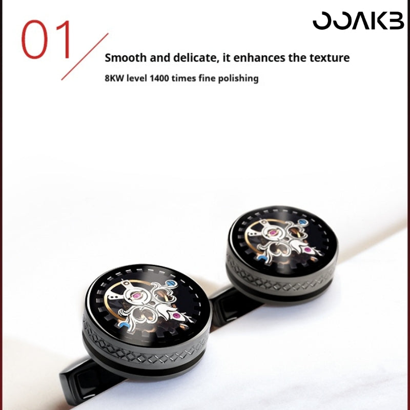 Customized Paper Wedding Tourbillon Gear Cufflinks - Engravable