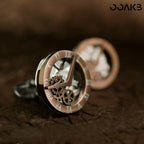 Customized Paper Wedding Clock Gear Cufflinks - Titanium Engraved
