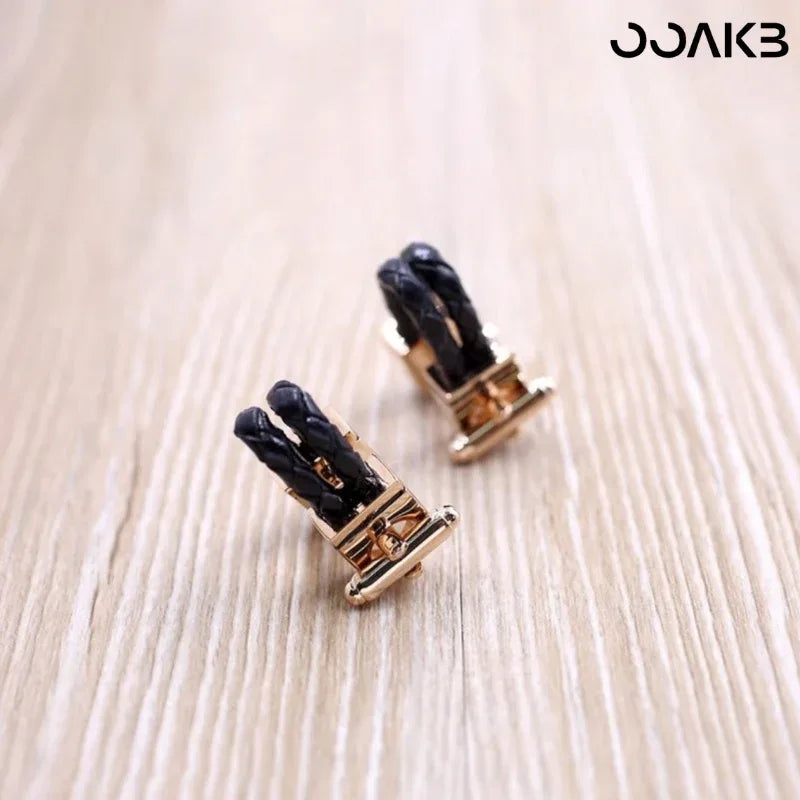 Leather Cufflinks - OOAKB
