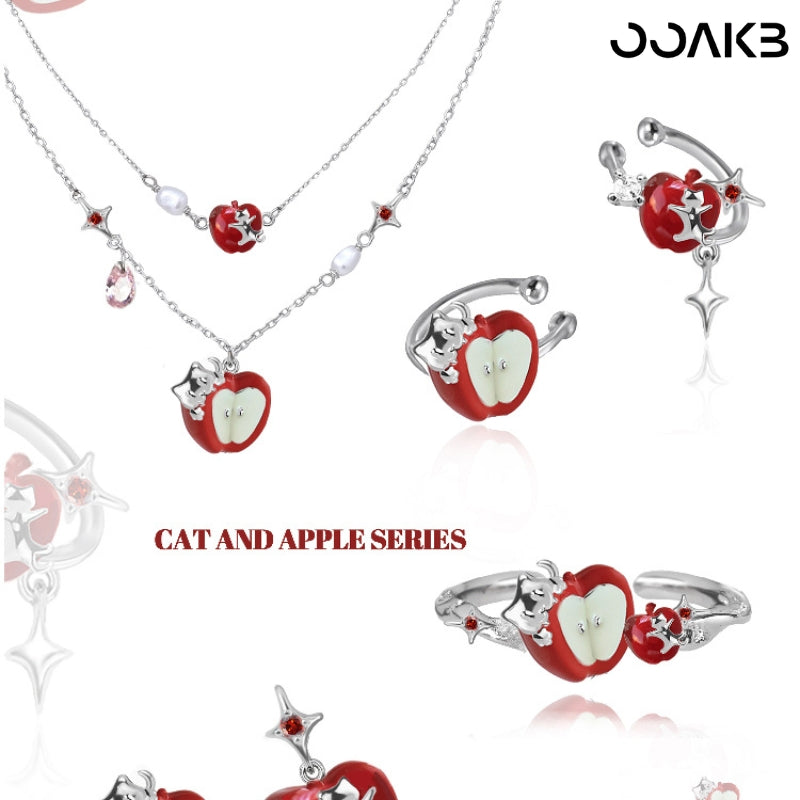 Customized Apple & Star 4th Fruit & Flower Wedding Bracelet - Copper Alloy Adjustable