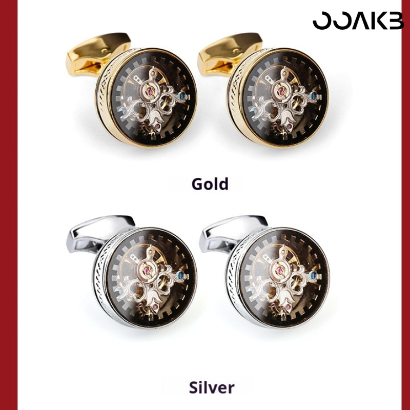 Customized Paper Wedding Tourbillon Gear Cufflinks - Engravable