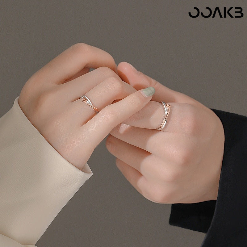Customized Paper Wedding Paper Plane Couple Rings - 925 Silver