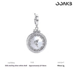 Customized Paper Wedding Clock Pendant - 925 Silver Mother-of-Pearl