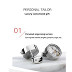 Customized Paper Wedding Clock Gear Tie Clip - Engravable