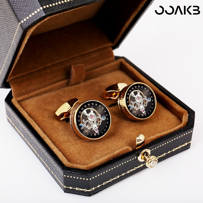 Customized Paper Wedding Tourbillon Gear Cufflinks - Engravable