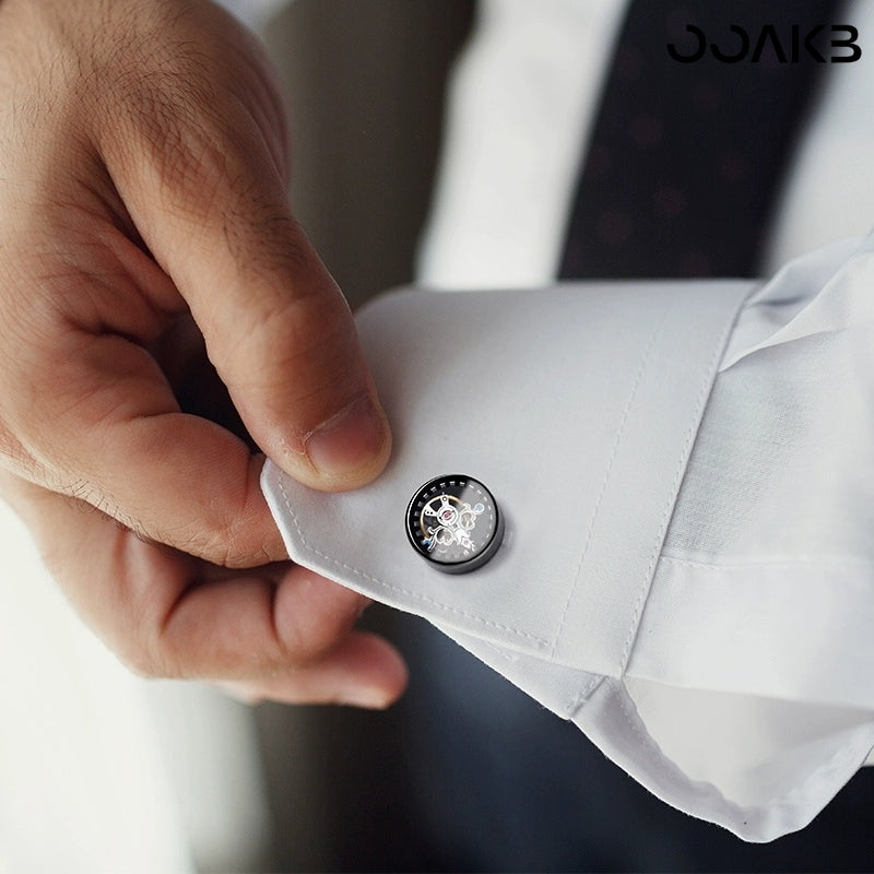 Customized Paper Wedding Tourbillon Gear Cufflinks - Engravable