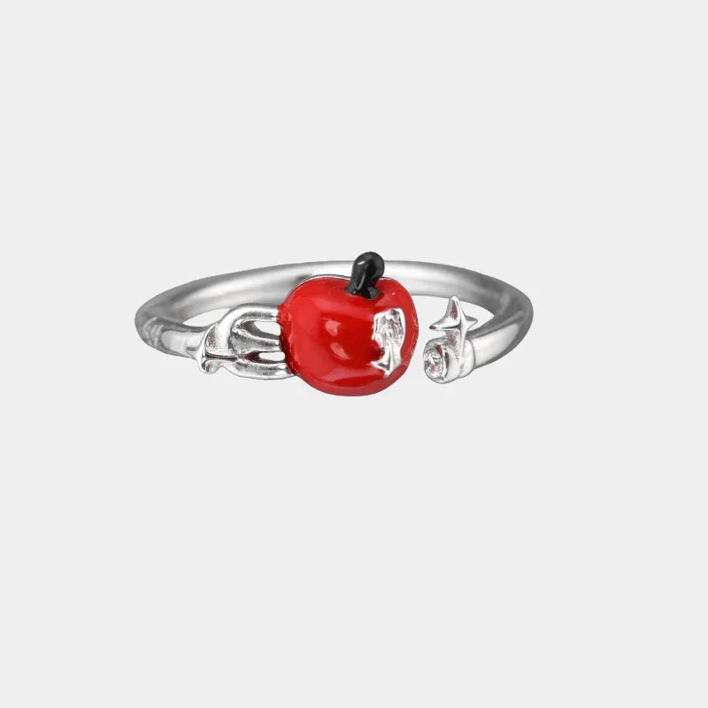 Bitten Apple Ring - Adjustable Anti-Tarnish - OOAKB