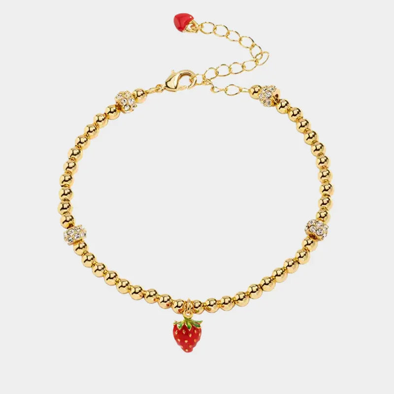 Hand-Painted Enamel Bracelet - 18K Gold-Plated - OOAKB