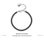 Customized Titanium Steel Women's Bracelet - 6th Iron Anniversary Cubic Zirconia
