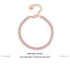 Customized Titanium Steel Women's Bracelet - 6th Iron Anniversary Cubic Zirconia