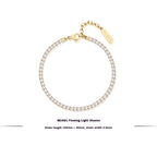 Customized Titanium Steel Women's Bracelet - 6th Iron Anniversary Cubic Zirconia