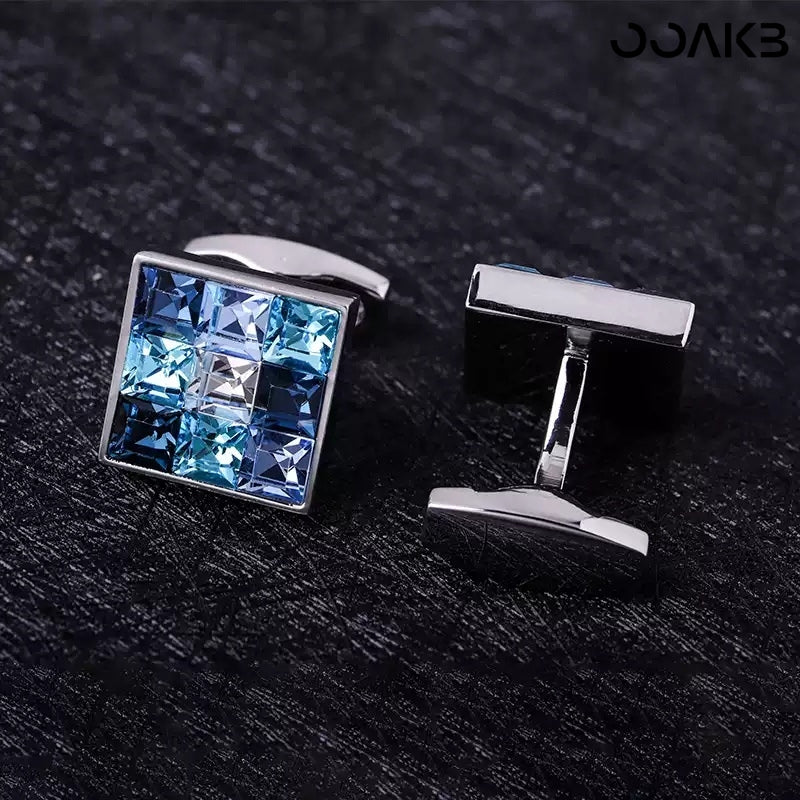 Detail of copper electroplated silver surface on the cufflinks.