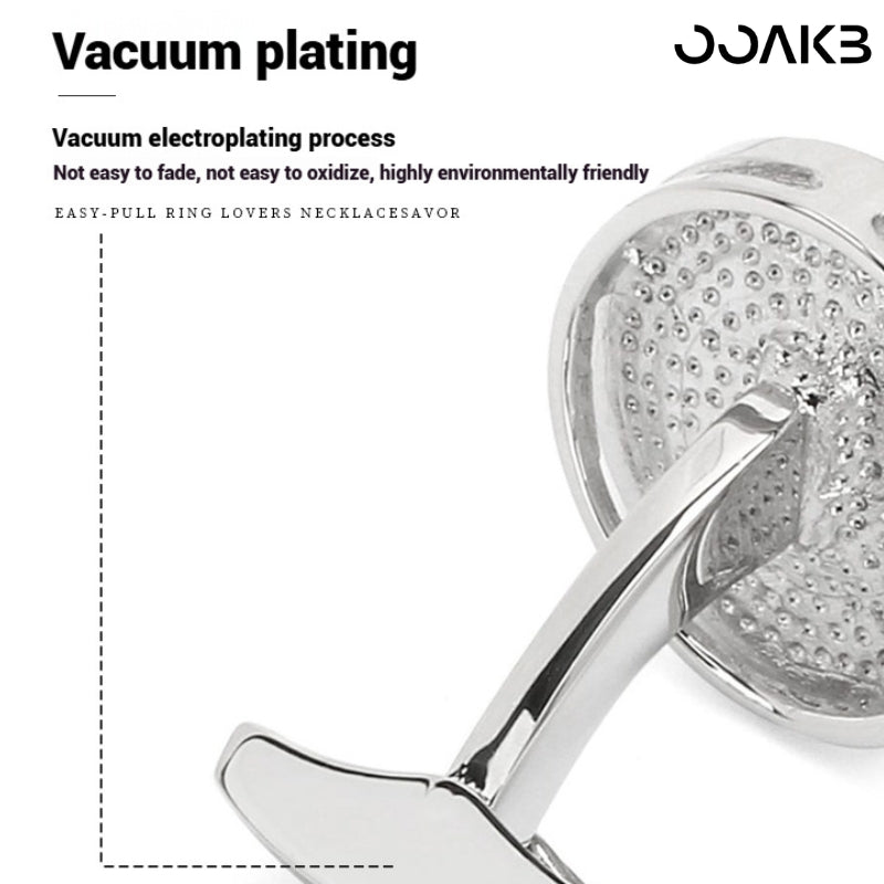 Hand-polished frame of cufflinks with high-shine, mirror-like surface.
