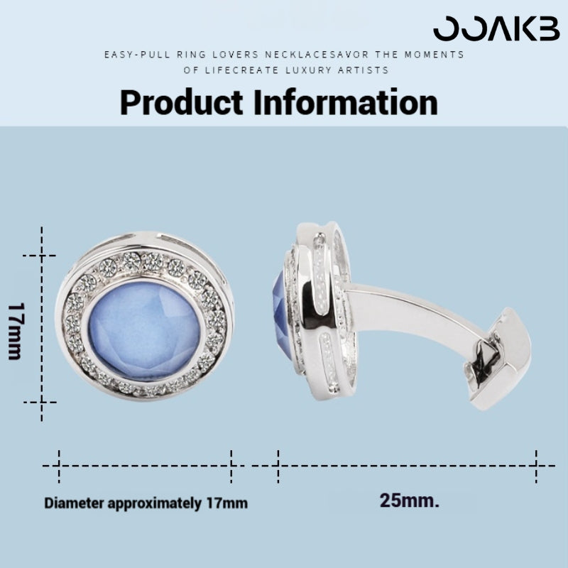 Product dimensions: diameter approximately 17mm-25mm for the cufflinks.
