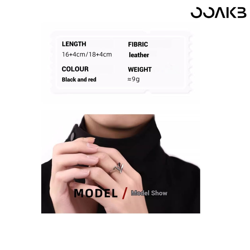 Bracelet specs: 16+4cm/18+4cm, black/red, ≈9g—customized for 3rd anniversary.