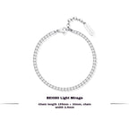 Customized Titanium Steel Women's Bracelet - 6th Iron Anniversary Cubic Zirconia