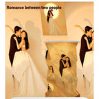 Wedding photo-engraved twist light, symbolizing 1st anniversary love.