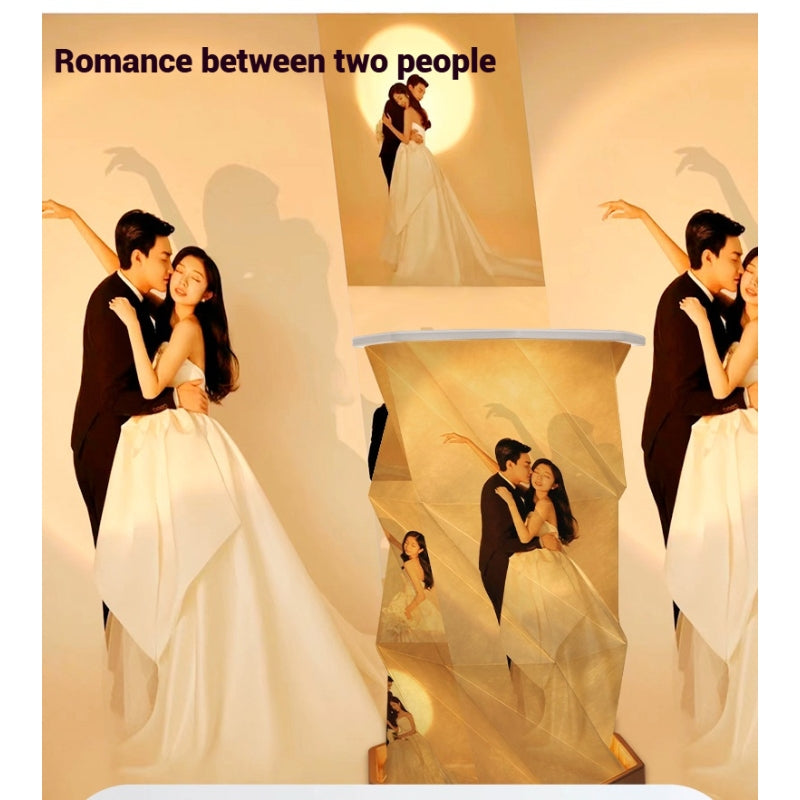 Wedding photo-engraved twist light, symbolizing 1st anniversary love.