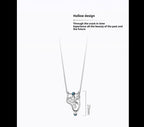 20mm hollow clock necklace, capturing "time’s crack" philosophy for paper wedding commemoration.