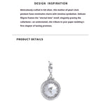 Design story of 925 silver clock pendant, merging timeless symbolism with paper wedding.