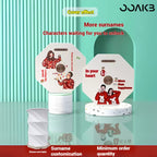Customizable cover of twist light, featuring names/symbols for paper wedding.