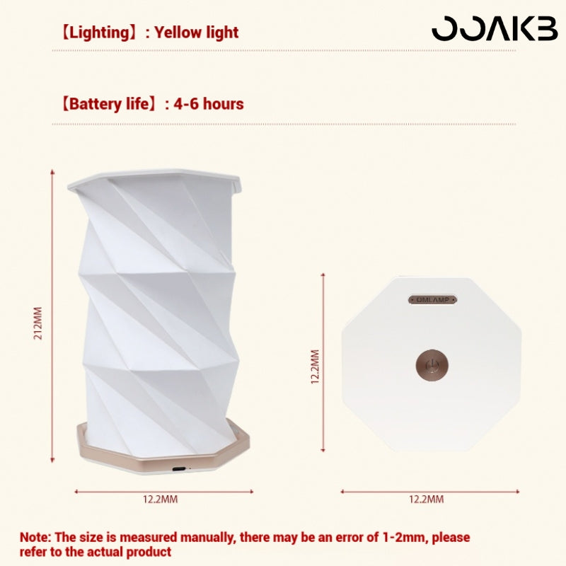 12.2mm octagonal twist light, dimensions for paper wedding gifting.