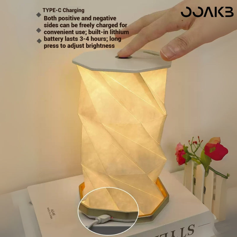 Type-C charging port of twist light, convenient for paper wedding use.